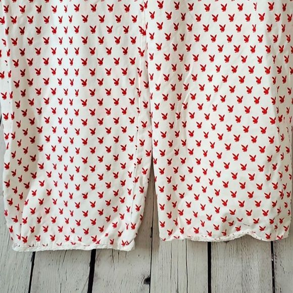 PLAYBOY Intimates & Sleepwear Vintageplayboy Red Bunny Logo Onesie Pajamas Booty Flap Sexy
